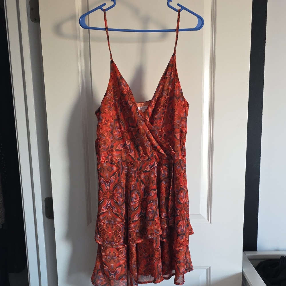 Maurices Vibrant Orange and Purple Dress